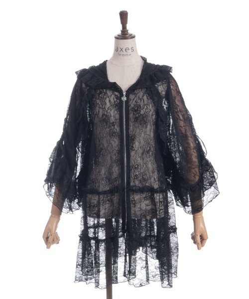 axes femme(アクシーズファム)の「ティアードレースパーカー(カーディガン/ボレロ・レディース・キナリ/ブラック・FREE)」の21枚目の写真