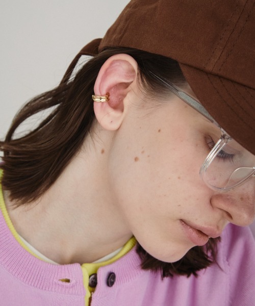 Auntie Rosa Holiday（アンティローザホリデー）の「ニュアンスサークルイヤーカフ（イヤーカフ・レディース・シルバー/ゴールド・FREE）」の6枚目の写真