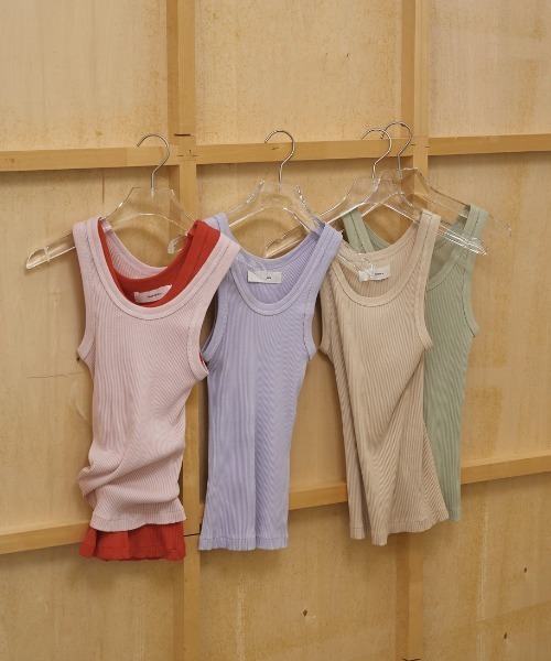 TODAYFUL(トゥデイフル)の「Seamless Rib Tanktop(Tシャツ/カットソー・レディース・サンドベージュ/ミント/ブルー系その他/ベビーピンク/レッド・FREE)」の19枚目の写真