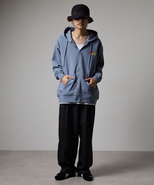in the attic(インジアティック)の「NEW JACK BOB&FRED スプレーフルZIPパーカー(パーカー・メンズ・サックスブルー/ホワイト/ブラック・L/M)」の17枚目の写真