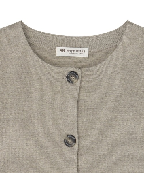 TOKYO SHIRTS(トウキョウシャツ)の「コクーン カーディガン(カーディガン/ボレロ・レディース・ベージュ/ネイビー・M/L)」の8枚目の写真