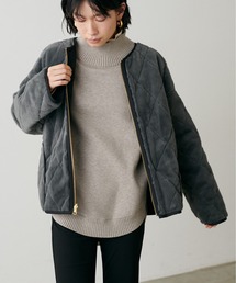 LARUTA(ラルータ)の【LARUTA】リバーシブルファーキルトコート(ノーカラーコート)