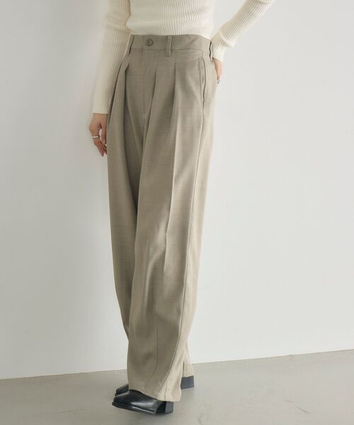 RETRO GIRL（レトロガール）の「【WEB限定】タックワイドパンツ（その他パンツ・レディース・チャコールグレー/ブラック/ベージュ・FREE）」の12枚目の写真