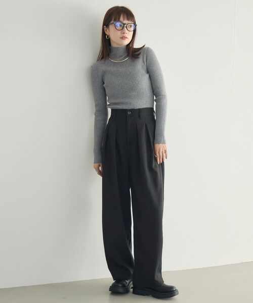 RETRO GIRL（レトロガール）の「【WEB限定】タックワイドパンツ（その他パンツ・レディース・チャコールグレー/ブラック/ベージュ・FREE）」の15枚目の写真
