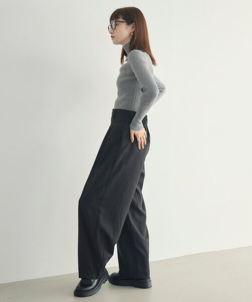 RETRO GIRL（レトロガール）の「【WEB限定】タックワイドパンツ（その他パンツ・レディース・チャコールグレー/ブラック/ベージュ・FREE）」の17枚目の写真