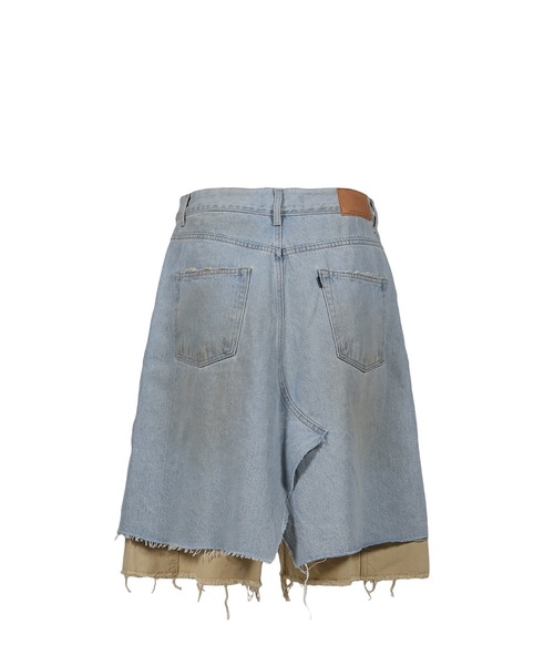 PROJECT GR（プロジェクトジーアール）の「LAYERED SKIRT SHORTS