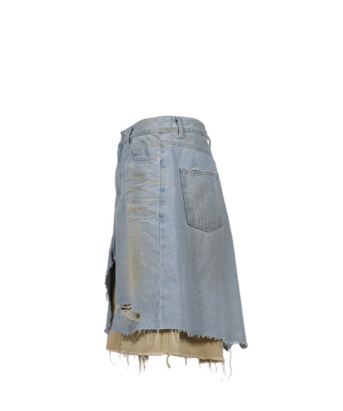 PROJECT GR（プロジェクトジーアール）の「LAYERED SKIRT SHORTS