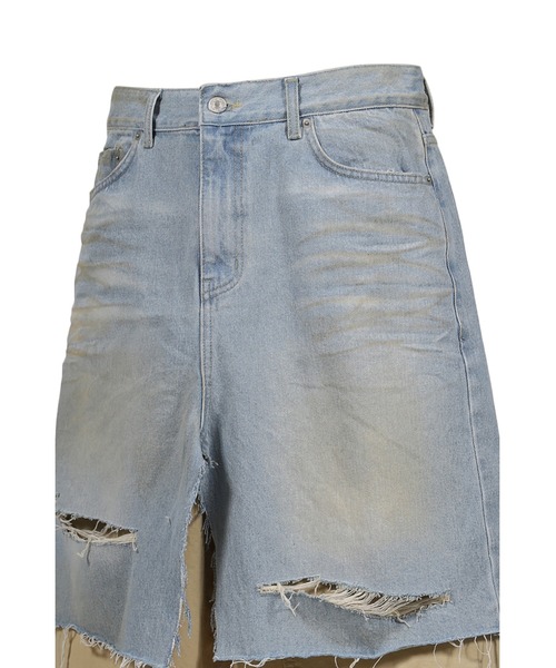 PROJECT GR（プロジェクトジーアール）の「LAYERED SKIRT SHORTS