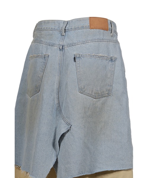 PROJECT GR（プロジェクトジーアール）の「LAYERED SKIRT SHORTS
