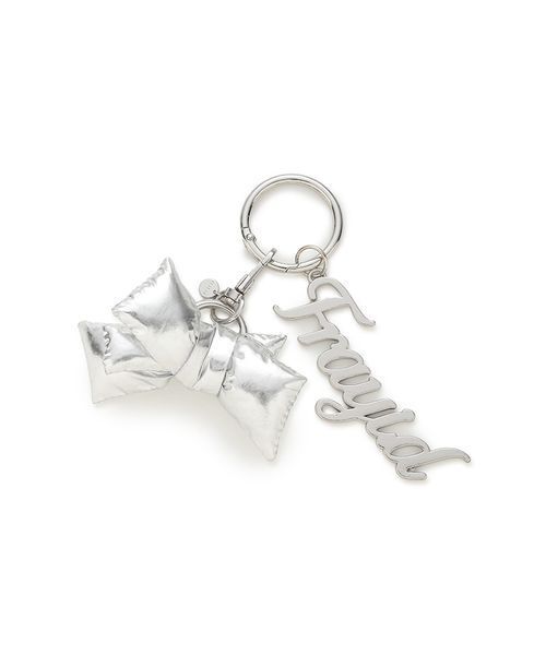 FRAY I.D(フレイアイディー)の「【ルエル】リボンメタリックチャーム(キーケース/キーアクセサリー・レディース・ライトブルー/ホワイト/シルバー・F)」の3枚目の写真