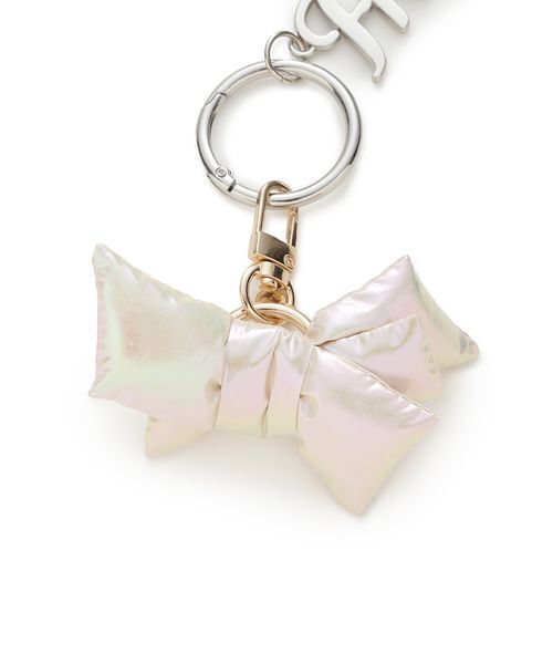 FRAY I.D(フレイアイディー)の「【ルエル】リボンメタリックチャーム(キーケース/キーアクセサリー・レディース・ライトブルー/ホワイト/シルバー・F)」の7枚目の写真