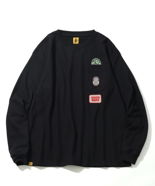 COBMASTER(コブマスター)の「【COBMASTER/コブマスター】 鹿の子 胸ポケット ワッペンロゴ クルーネック ロンT(Tシャツ/カットソー・メンズ・ブラック/パープル/グリーン・M(38)/L(40)/XL(42))」の8枚目の写真