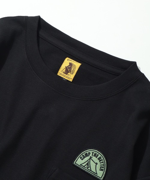 COBMASTER(コブマスター)の「【COBMASTER/コブマスター】 鹿の子 胸ポケット ワッペンロゴ クルーネック ロンT(Tシャツ/カットソー・メンズ・ブラック/パープル/グリーン・M(38)/L(40)/XL(42))」の12枚目の写真