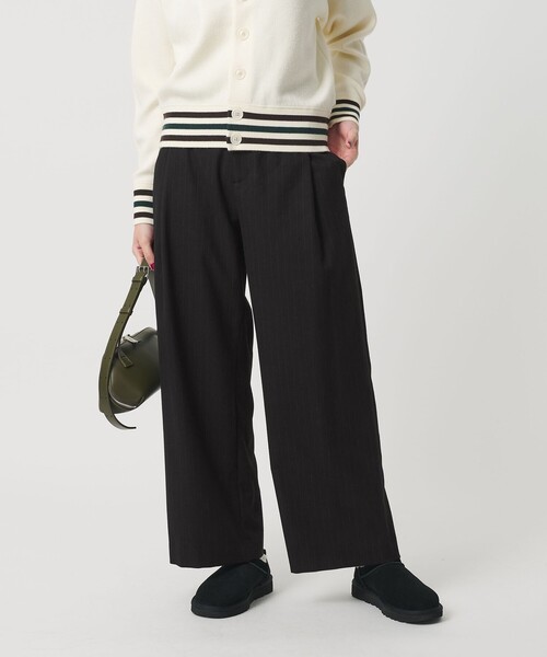 セール】ストライプ タックワイドパンツ（スラックス）｜BEAUTY&YOUTH