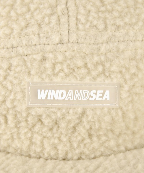 WIND AND SEA（ウィンダンシー）の「POLARTEC BOA FLEECE CAMP CAP（キャップ・メンズ・ブラック/ベージュ・F）」の4枚目の写真