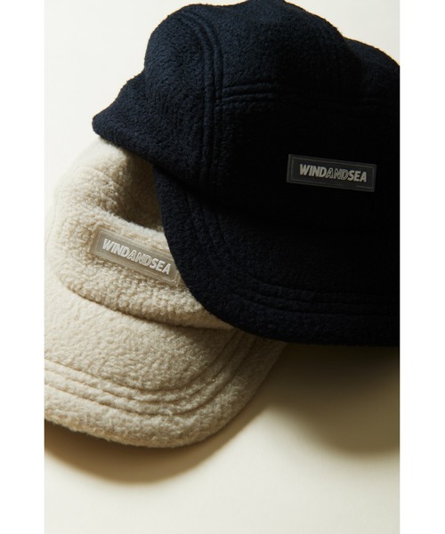 WIND AND SEA（ウィンダンシー）の「POLARTEC BOA FLEECE CAMP CAP（キャップ・メンズ・ブラック/ベージュ・F）」の3枚目の写真