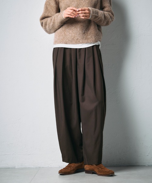 N.O.R.C(ノーク)の「ウールライクボリュームドロストパンツ(その他パンツ・レディース・ブラック/オフホワイト/ベージュ/ブラウン・S/M)」の16枚目の写真