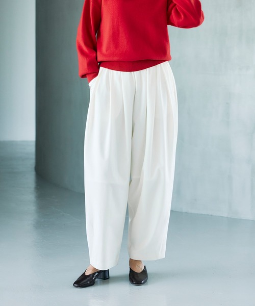 N.O.R.C(ノーク)の「ウールライクボリュームドロストパンツ(その他パンツ・レディース・ブラック/オフホワイト/ベージュ/ブラウン・S/M)」の6枚目の写真