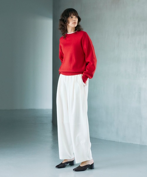 N.O.R.C(ノーク)の「ウールライクボリュームドロストパンツ(その他パンツ・レディース・ブラック/オフホワイト/ベージュ/ブラウン・S/M)」の8枚目の写真