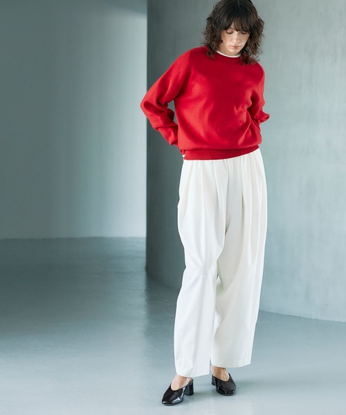 N.O.R.C(ノーク)の「ウールライクボリュームドロストパンツ(その他パンツ・レディース・ブラック/オフホワイト/ベージュ/ブラウン・S/M)」の10枚目の写真