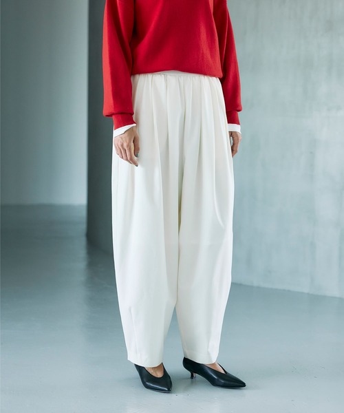 N.O.R.C(ノーク)の「ウールライクボリュームドロストパンツ(その他パンツ・レディース・ブラック/オフホワイト/ベージュ/ブラウン・S/M)」の9枚目の写真