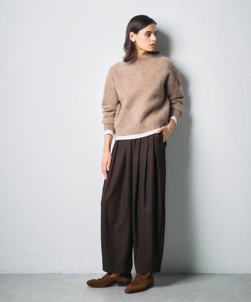 N.O.R.C(ノーク)の「ウールライクボリュームドロストパンツ(その他パンツ・レディース・ブラック/オフホワイト/ベージュ/ブラウン・S/M)」の17枚目の写真