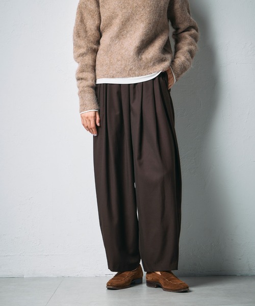 N.O.R.C(ノーク)の「ウールライクボリュームドロストパンツ(その他パンツ・レディース・ブラック/オフホワイト/ベージュ/ブラウン・S/M)」の20枚目の写真