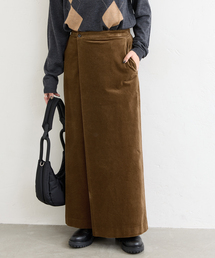 Velour wrap skirt