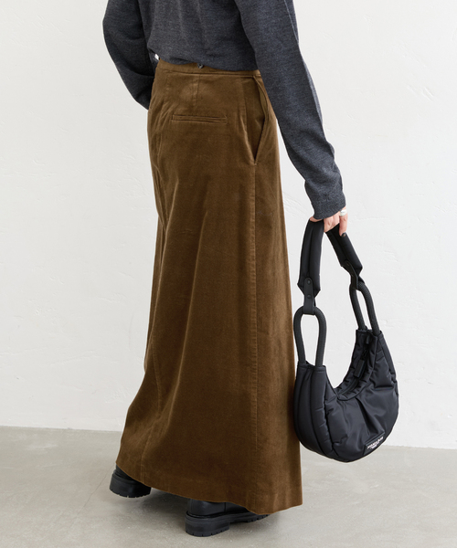 JOURNAL STANDARD（ジャーナルスタンダード）の「Velour wrap skirt（スカート・レディース・キャメル/ネイビー・36/38）」の8枚目の写真