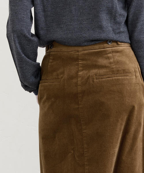 JOURNAL STANDARD（ジャーナルスタンダード）の「Velour wrap skirt（スカート・レディース・キャメル/ネイビー・36/38）」の9枚目の写真
