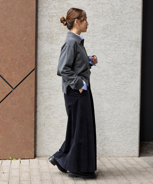 JOURNAL STANDARD（ジャーナルスタンダード）の「Velour wrap skirt（スカート・レディース・キャメル/ネイビー・36/38）」の11枚目の写真