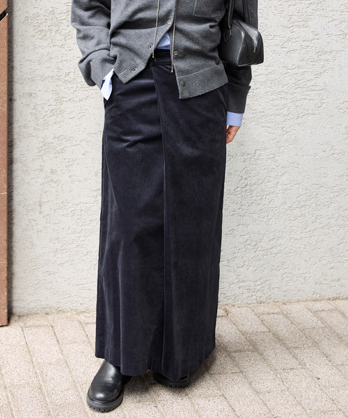 JOURNAL STANDARD（ジャーナルスタンダード）の「Velour wrap skirt（スカート・レディース・キャメル/ネイビー・36/38）」の13枚目の写真
