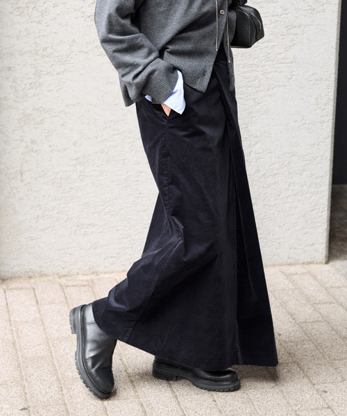 JOURNAL STANDARD（ジャーナルスタンダード）の「Velour wrap skirt（スカート・レディース・キャメル/ネイビー・36/38）」の15枚目の写真