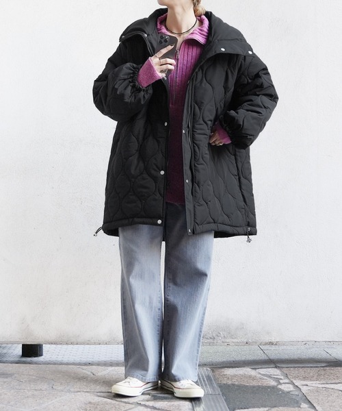 reca(レカ)の「リバーシブル スタンドカラーモンスターコート(その他アウター・レディース・ブラック/カーキ/モカ・M/L)」の10枚目の写真