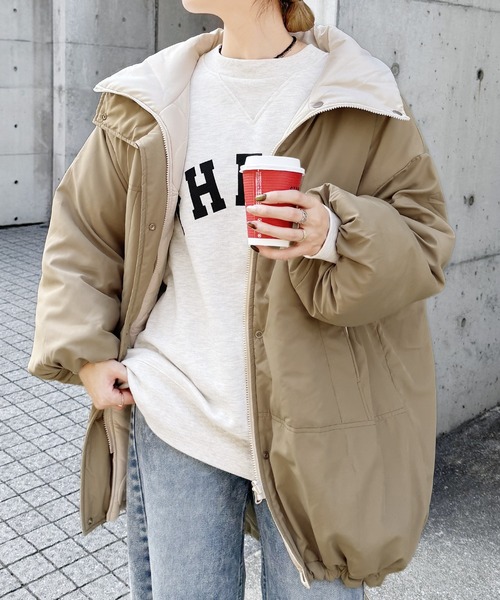 セール】リバーシブル スタンドカラーモンスターコート（その他