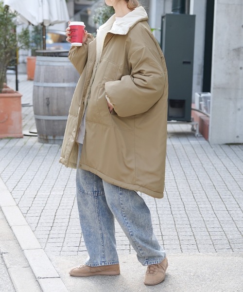 reca(レカ)の「リバーシブル スタンドカラーモンスターコート(その他アウター・レディース・ブラック/カーキ/モカ・M/L)」の13枚目の写真