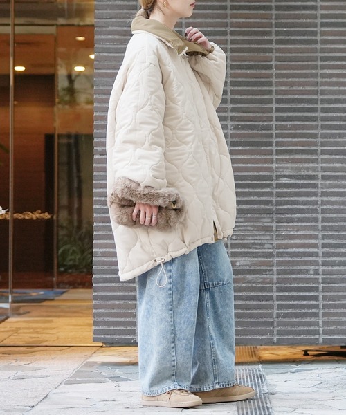 reca(レカ)の「リバーシブル スタンドカラーモンスターコート(その他アウター・レディース・ブラック/カーキ/モカ・M/L)」の16枚目の写真