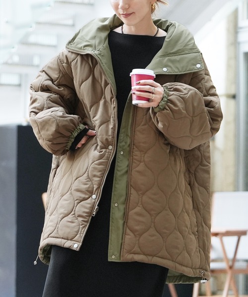 reca（レカ）の「リバーシブル スタンドカラーモンスターコート