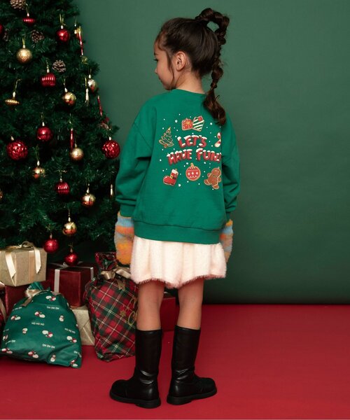 BREEZE（ブリーズ）の「【ジュニア対応】クリスマストレーナー（スウェット・キッズ・ベージュ/ネイビー/グリーン/レッド・80/90/110/120/100/130/140）」の13枚目の写真