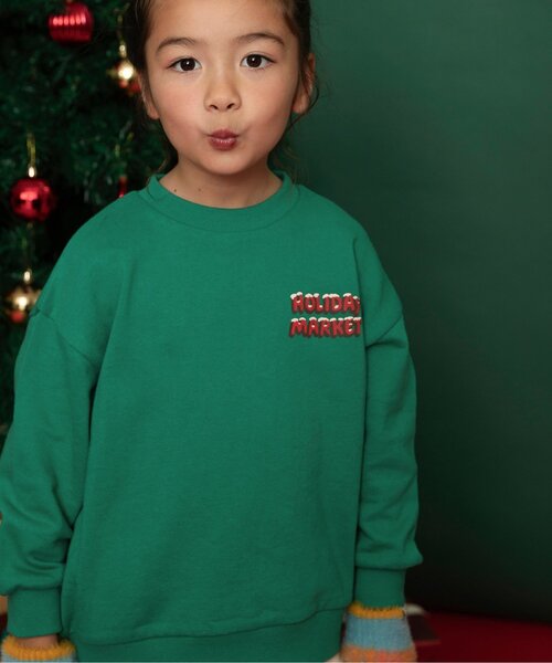 BREEZE（ブリーズ）の「【ジュニア対応】クリスマストレーナー（スウェット・キッズ・ベージュ/ネイビー/グリーン/レッド・80/90/110/120/100/130/140）」の14枚目の写真