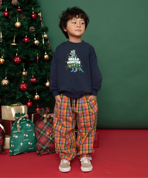 BREEZE（ブリーズ）の「【ジュニア対応】クリスマストレーナー（スウェット・キッズ・ベージュ/ネイビー/グリーン/レッド・80/90/110/120/100/130/140）」の15枚目の写真