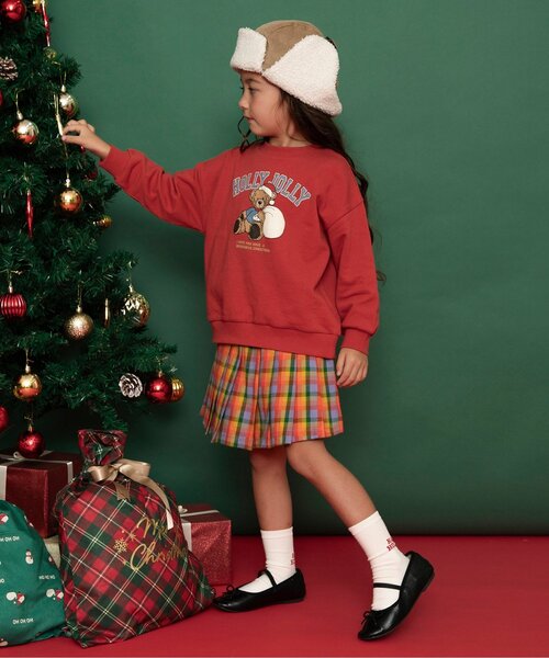 BREEZE（ブリーズ）の「【ジュニア対応】クリスマストレーナー（スウェット・キッズ・ベージュ/ネイビー/グリーン/レッド・80/90/110/120/100/130/140）」の19枚目の写真