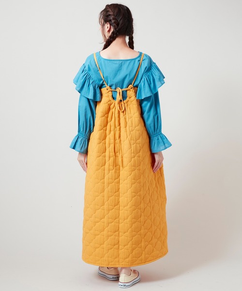 チャイハネ(チャイハネ)の「【チャイハネ】ナフィーサキルティングキャミワンピース(ワンピース・レディース・ブラック/イエロー・FREE)」の9枚目の写真