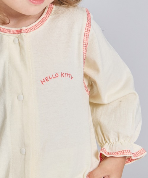 pairmanon（ペアマノン）の「【ハローキティ】【マイメロディ】【クロミ】 ぷっくりおしりワッペン ベビーロンパース（ロンパース・キッズ・グレー/アイボリー/ライトピンク・70/80）」の12枚目の写真