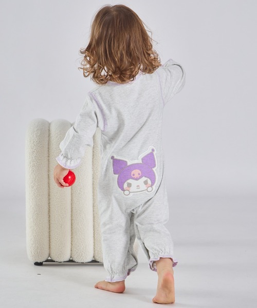 pairmanon（ペアマノン）の「【ハローキティ】【マイメロディ】【クロミ】 ぷっくりおしりワッペン ベビーロンパース（ロンパース・キッズ・グレー/アイボリー/ライトピンク・70/80）」の17枚目の写真