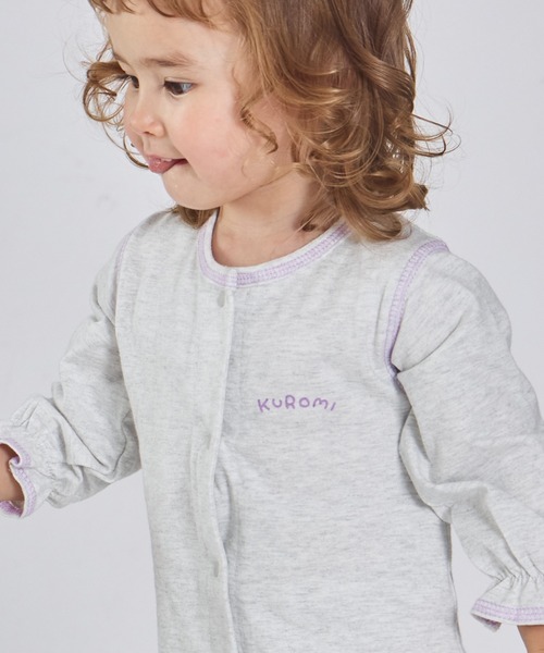 pairmanon（ペアマノン）の「【ハローキティ】【マイメロディ】【クロミ】 ぷっくりおしりワッペン ベビーロンパース（ロンパース・キッズ・グレー/アイボリー/ライトピンク・70/80）」の21枚目の写真