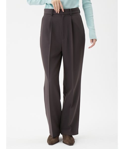 Mila Owen（ミラオーウェン）の「【セットアップ対応】ワンタックストレートスーツパンツ（その他パンツ・レディース・キャメル/ライトブルー/チャコールグレー・0/1/00）」の5枚目の写真