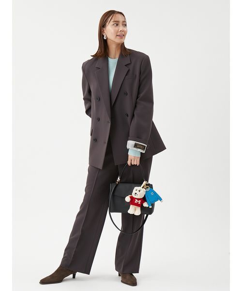 Mila Owen（ミラオーウェン）の「【セットアップ対応】ワンタックストレートスーツパンツ（その他パンツ・レディース・キャメル/ライトブルー/チャコールグレー・0/1/00）」の14枚目の写真