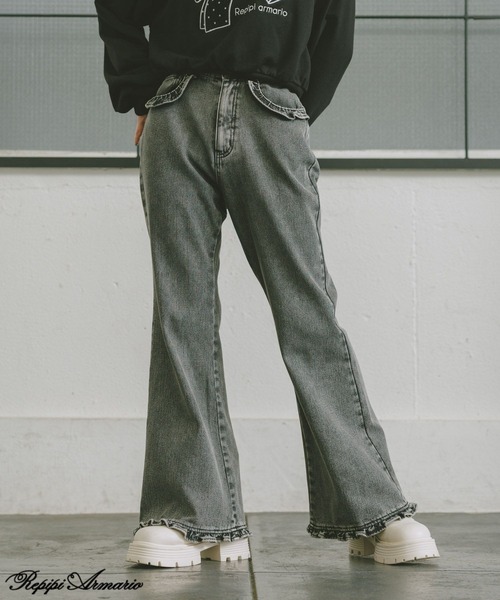 repipi armario（レピピ アルマリオ）の「【girly line】トキメキ起毛デニムパンツ（デニムパンツ・キッズ・グレー系その他/ブルー系その他2/ブラック系その他/ブルー系その他・SMALL/MEDIUM/LARGE）」の3枚目の写真