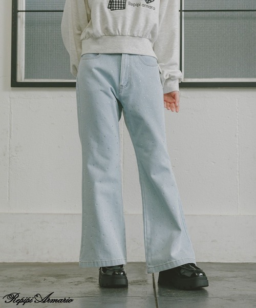 repipi armario（レピピ アルマリオ）の「【girly line】トキメキ起毛デニムパンツ（デニムパンツ・キッズ・グレー系その他/ブルー系その他2/ブラック系その他/ブルー系その他・SMALL/MEDIUM/LARGE）」の4枚目の写真